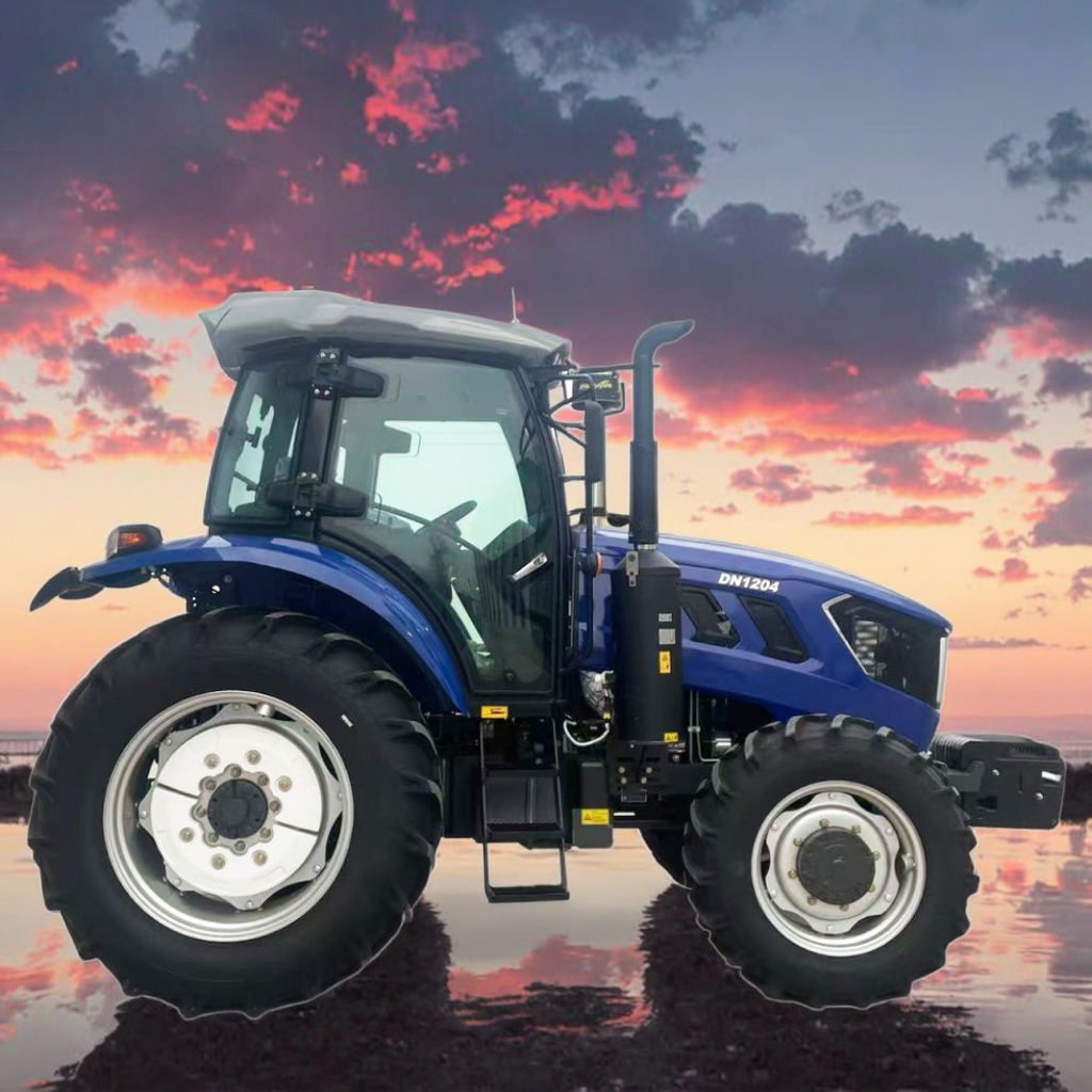 Hot Sale 120 HP Diesel Tractor - 4WD with Front Loader & Backhoe Attachment