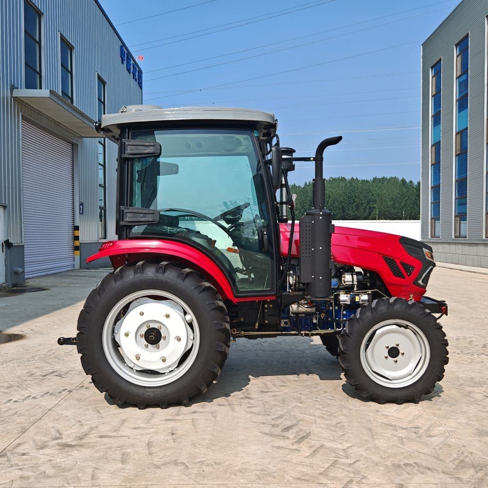 60 Horse Power Hill Mountain Grassland Use Agricultural Farmland Tractor With Roll Bar and Roof 4 Wheel Drive Model Tractor