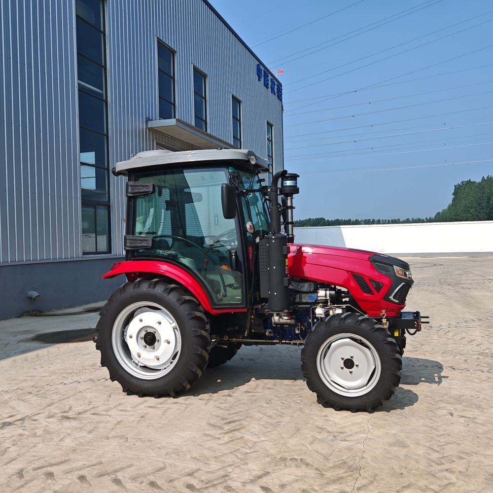 60 Horse Power Hill Mountain Grassland Use Agricultural Farmland Tractor With Roll Bar and Roof 4 Wheel Drive Model Tractor