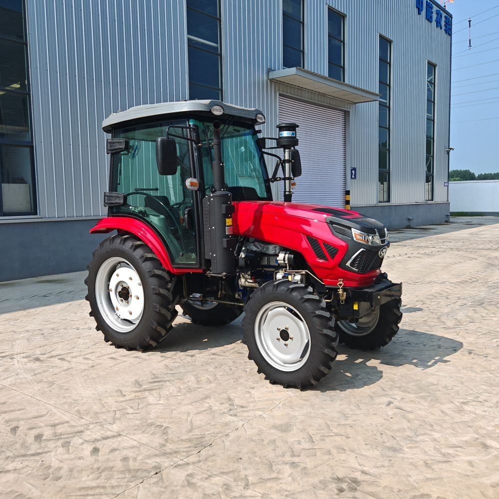 60 Horse Power Hill Mountain Grassland Use Agricultural Farmland Tractor With Roll Bar and Roof 4 Wheel Drive Model Tractor