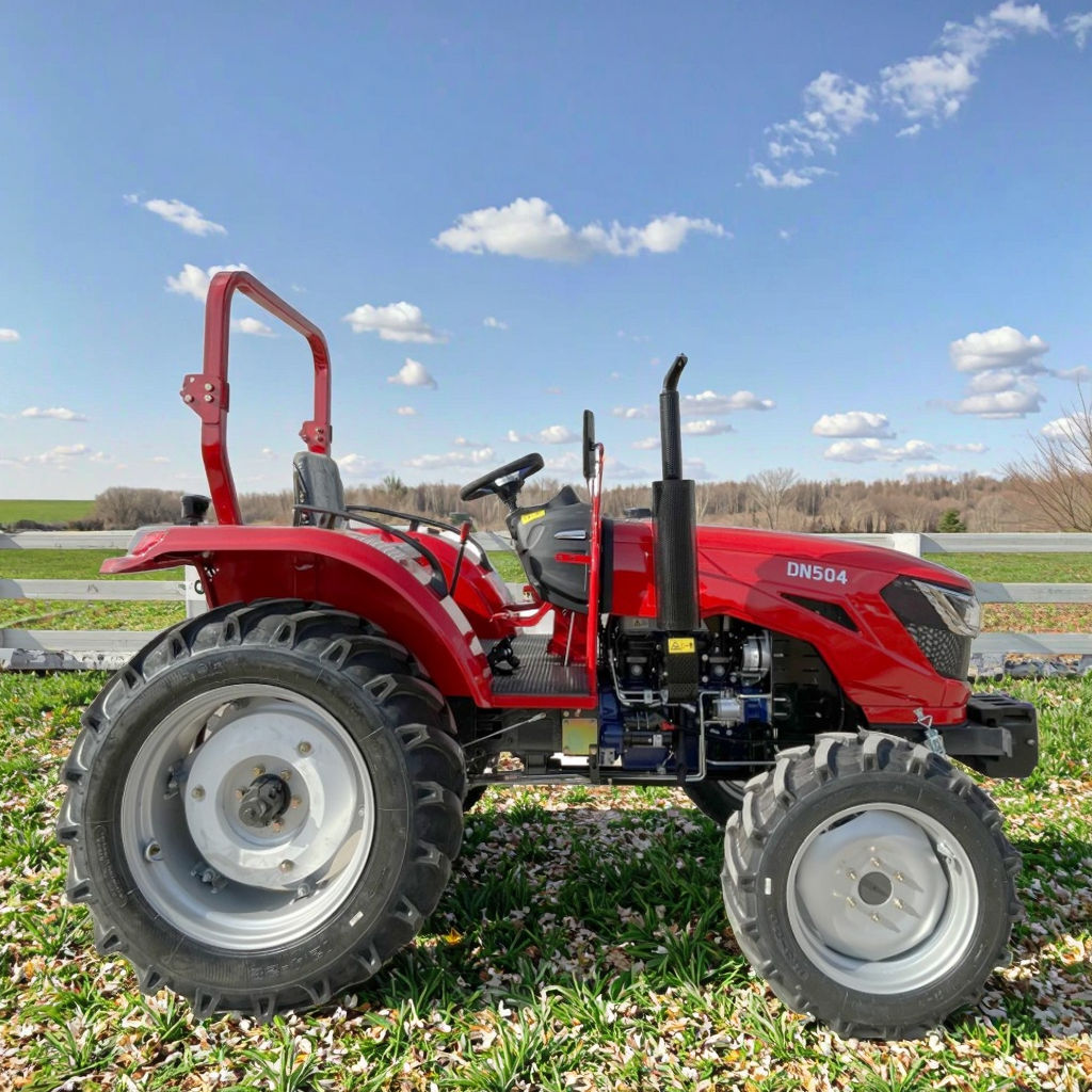 High-Performance 50HP TE Chassis Tractor Wide Tires 3-Point Hitch Safety Frame & Hydraulic Output for Enhanced Farming